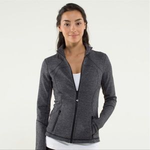 Lululemon Forme Jacket II *Textured Black Deep Coal / Coco Pique Black White 8 M